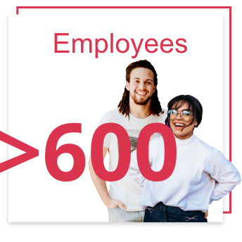 Over 600 employees